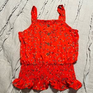 sienna sky red floral tank top